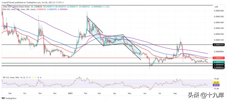 创下柴犬的价格 2023 年度低点，可能导致价值 1.07 一亿美元的代币面临损失