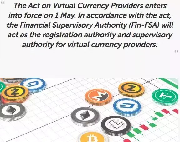 5月1日，芬兰总统批准虚拟货币供应商法案生效